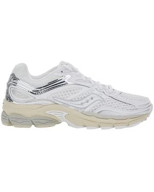 Saucony Sneakers With Rubber Details And Front Laces - White