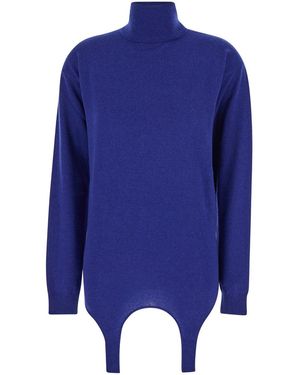 Saint Laurent Dolcevita Con Giarrettiera - Blu