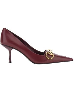 Gucci Décolleté 'Boulevard' Con Punta Affusolata E Placca Morsetto Sul - Marrone