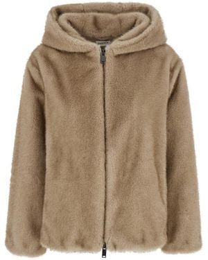 P.A.R.O.S.H. Jacket With Front Closure And Long Sleeves - Natural