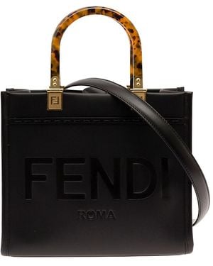 Fendi Stunning Sunshine Small Tote Handbag For - Black