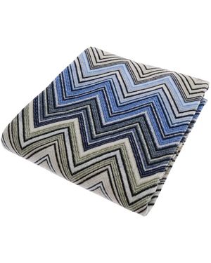 Missoni Plaid Perseo With Zigzag Motif - Blue