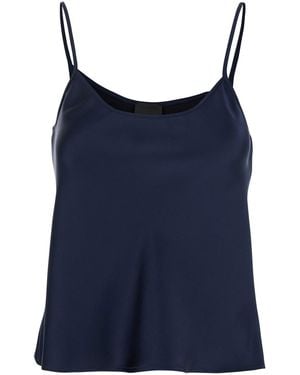 Le Plain Top With Spaghetti Straps - Blue
