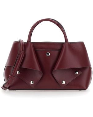 TOTEME Borsa A Mano 'Mercer Piccola' Con Manici E Logo Lettering Sul F - Viola