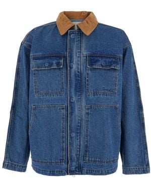 DUNST Cotton Jeans With Back Logo Patch in Blue | Lyst