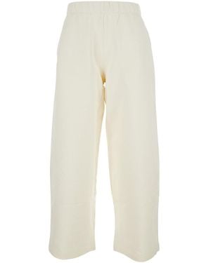 Max Mara Pure Pantaloni Con Vita Elasticizzata - Bianco