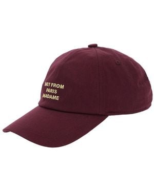 Drole de Monsieur 'La Casquette Slogan' Baseball Cap With Slo - Red