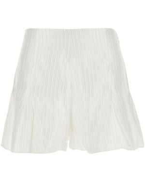 ROTATE BIRGER CHRISTENSEN Flowing Striped Shorts - White