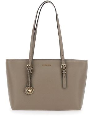 MICHAEL Michael Kors Quinn Md Ew Tz Tote - Natural