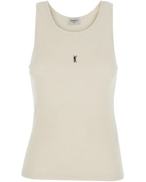 Saint Laurent Tank Top - Natural