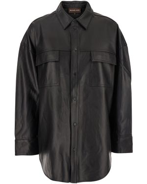 MICHAEL Michael Kors Oversize Shirt With Classic Collar - Black