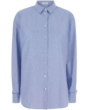 The Row 'Metis' Shirt With Classic Collar - Blue