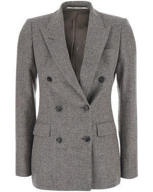 Tagliatore Wool Resca Double Breasted Jacket - Gray