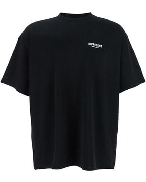 Represent T-Shirt With Logo Cotton - Black