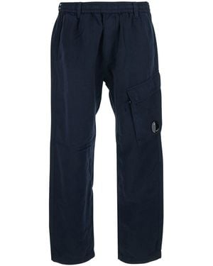 C.P. Company Trousers With Elasticated Waist And A Cargo Pocket - Blue