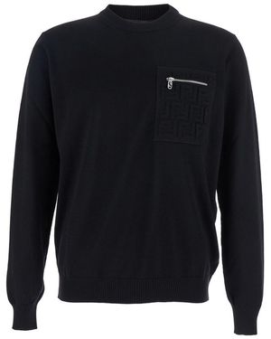 Fendi Taschino Con Zip - Blue