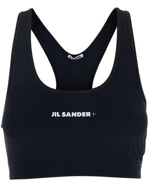 Jil Sander Reggiseno Sportivo Con Logo Lettering Sul Fronte - Nero