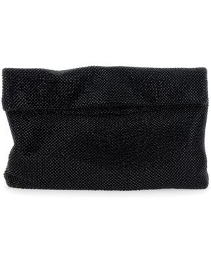 Twentyfourhaitch 'Dunham' Clutch With Rhinestone Embellishments - Black