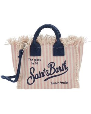 MC2 Saint Barth Handbag 'Vanity Mini' With Cotton Details For Wom - Blue