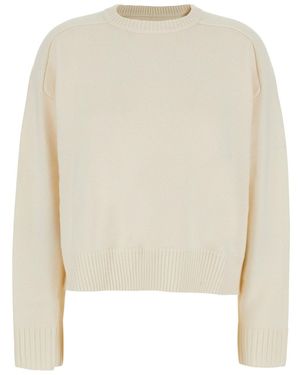 Loulou de Saison Breha Jumper W/ Piping Is A Jumper With Piping And - White