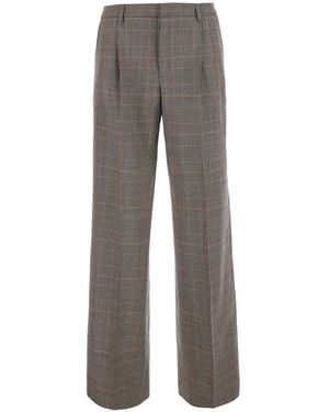 PT Torino Wool Pants With Silk Finish And Stretch Fabric For Wom - Gray