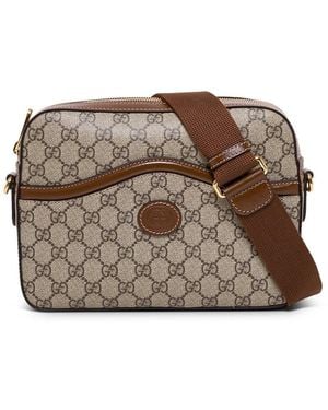 Gucci Messenger Bag With Interlocking G - Brown