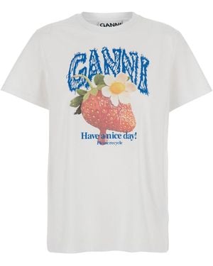 Ganni T-Shirt Cotton Jersey - White