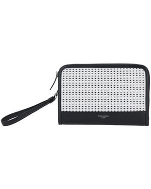 Dolce & Gabbana Clutch With Removable Wrist Strap And Intreccio - White