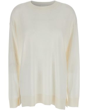 P.A.R.O.S.H. Long-Sleeved Crewneck Jumper - White