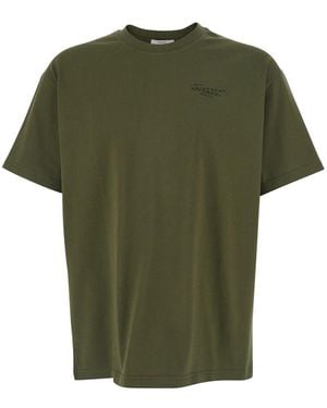 Givenchy Crew Neck T-Shirt With Logo On Front And Back - Green