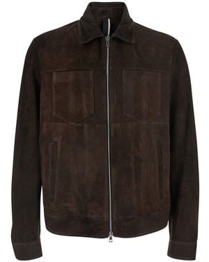 Low Brand Suede Bomber - Black