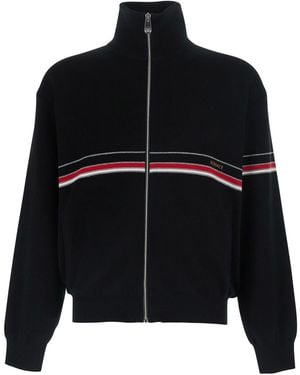 Versace Knitted Zip-Up Jumper - Black