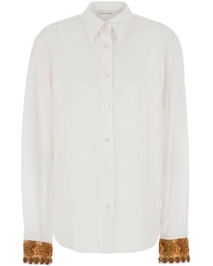 Dries Van Noten Chloris Blouse With Long Sleeves And Collar Woma - White