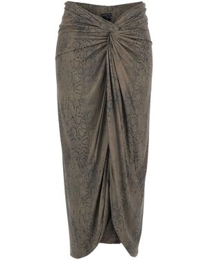 FEDERICA TOSI Skirt With Knot Detail On The Front - Grey