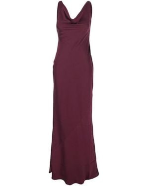 Norma Kamali Long Dress Tech Fabric - Purple