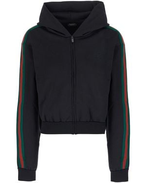 Gucci Zip Sweat Cotton Stretch Jersey - Blue