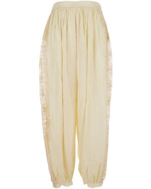 Sea Ethel Solid Bloomer Pants With Elasticized Waist - White