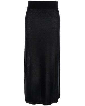 TOTEME Long Skirt With Elastic Waist - Black