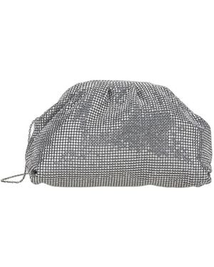 Twentyfourhaitch Petra Pouch Bag With Metal Closure And Removable Cry - Grey