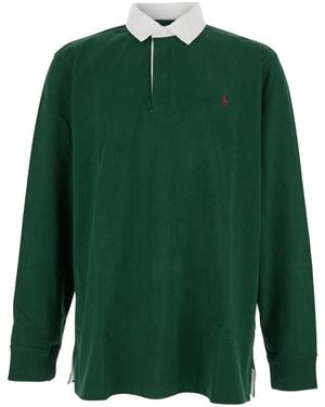 Polo Ralph Lauren Rugby Ml Collo Contrasto - Green