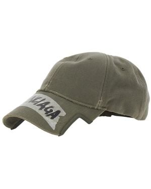Balenciaga Baseball Cap With Maxi Logo Lettering On The Front - Green