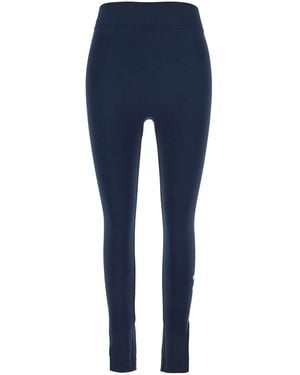 Max Mara 'Basilea' Trousers With Elastic Waist And Logo Lettering - Blue