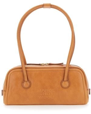 Marge Sherwood 'Soft Boston Ew' Shoulder Bag With Two Top Handles - Brown