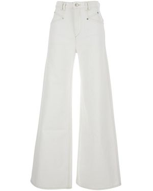 Isabel Marant 'Lemony' Jeans With Logo Patch On The Rear - White