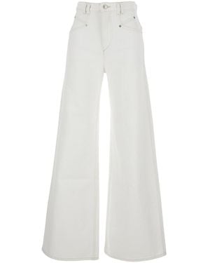 Isabel Marant 'Lemony' Jeans With Logo Patch On The Rear - White