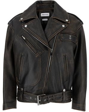 McQueen Leather Jacket - Black