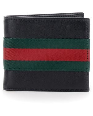 Gucci Wallet With Web Detail - Red