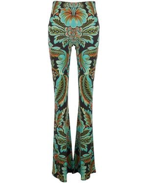 Etro Printed Jersey Pants - Verde