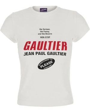 Jean Paul Gaultier T-Shirt Con Logo Stampato "Gaultier" - Bianco