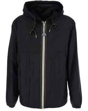 Moncler Nidge Jacket With Hood And Front Zip Closure For - Black